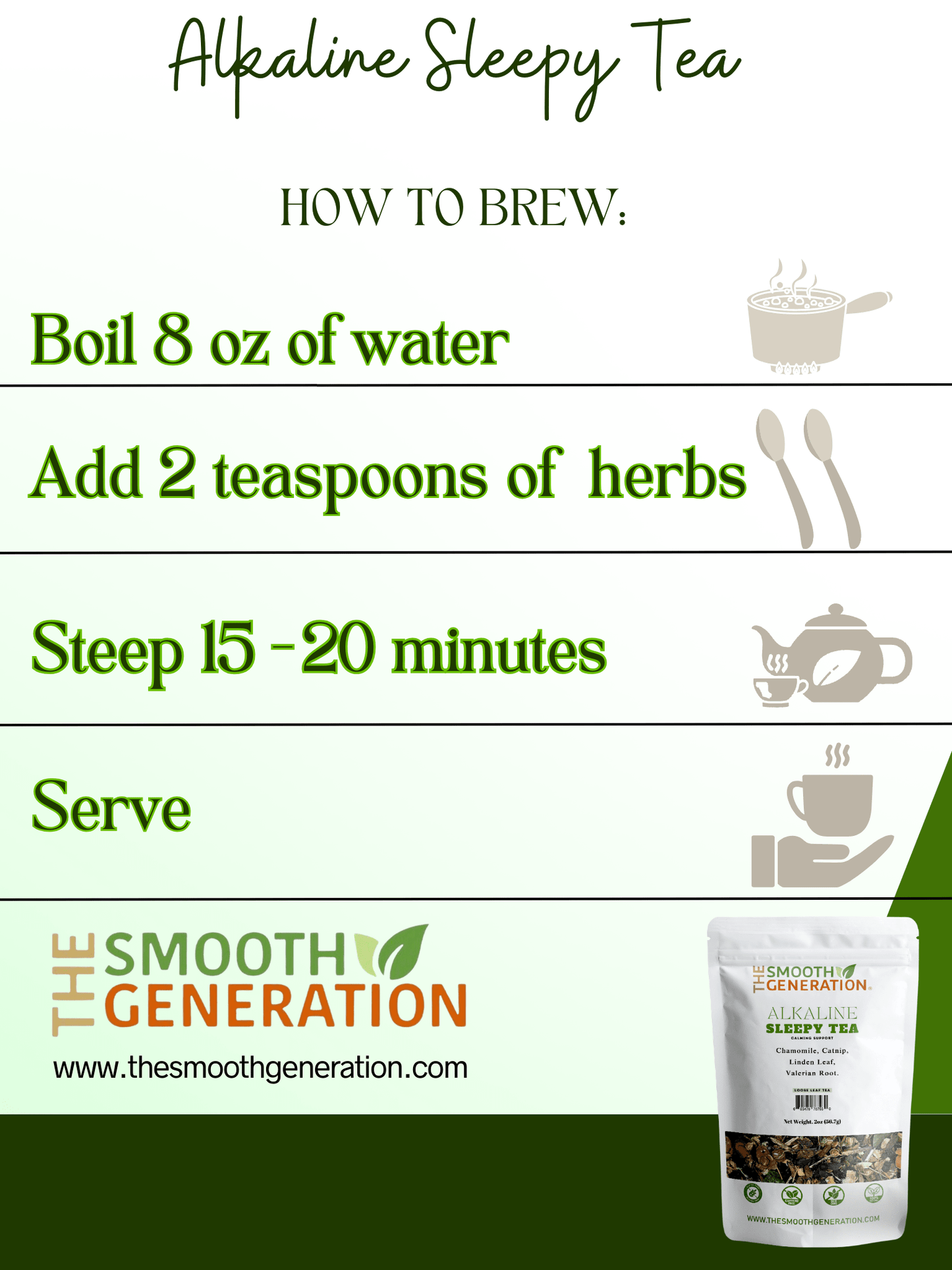 Alkaline Sleepy Tea - The Smooth Generation