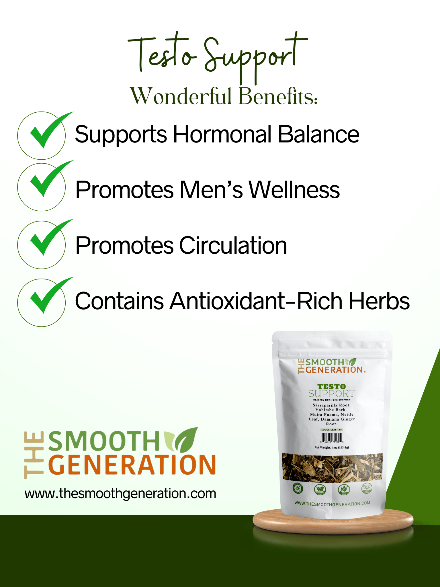 Testo Support Tea – Natural Energy & Hormone Support for Men – The ...