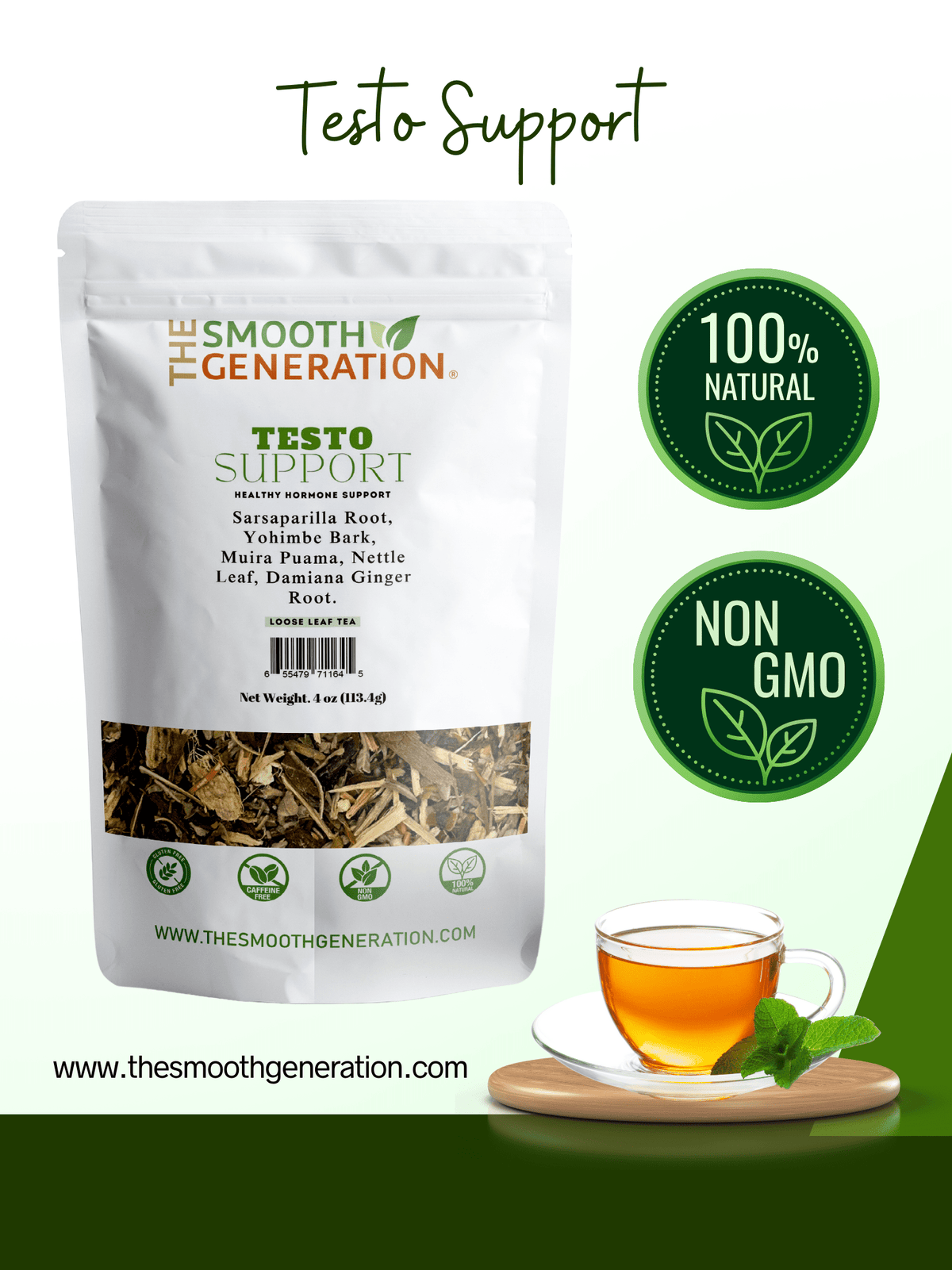 Testo Support Tea – Natural Energy & Hormone Support for Men – The ...